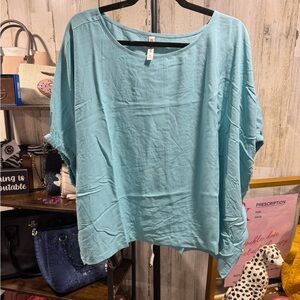 Elegant Aqua Women's Blouse